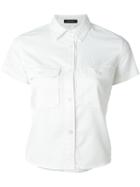 Nlst Chest Pocket Shirt, Women's, Size: Xs, White, Cotton/rayon