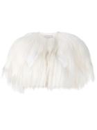 Valentino Fur Shrug, Women's, Size: 42, White, Fur