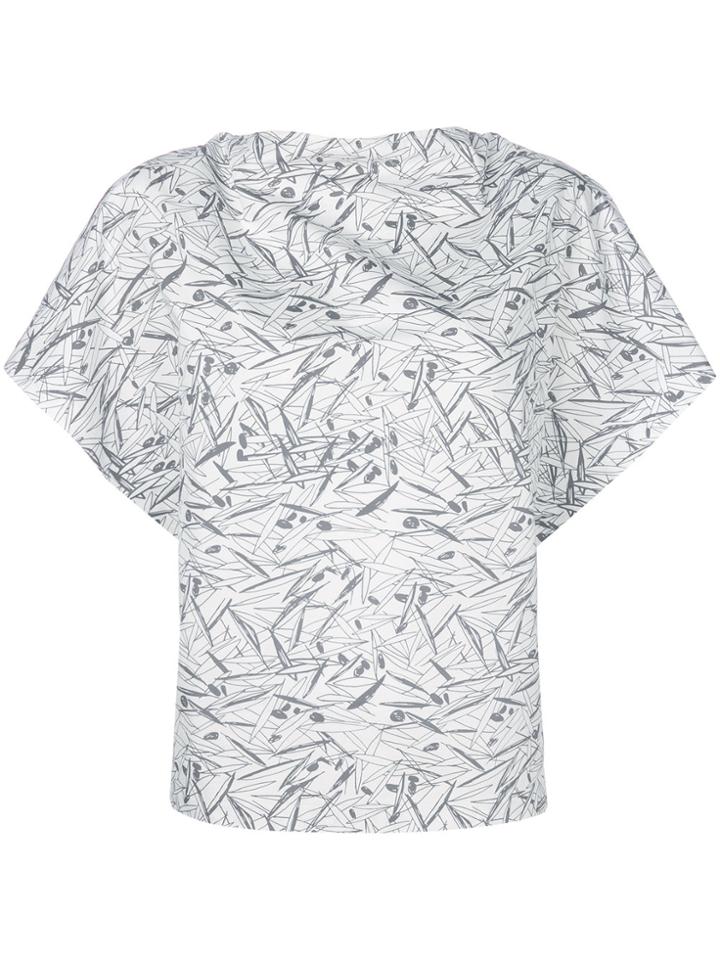 Chalayan Printed Short-sleeve Blouse - White