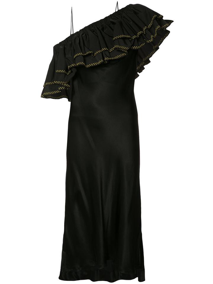 Ellery Peplum Dress, Women's, Size: 8, Black, Polyester