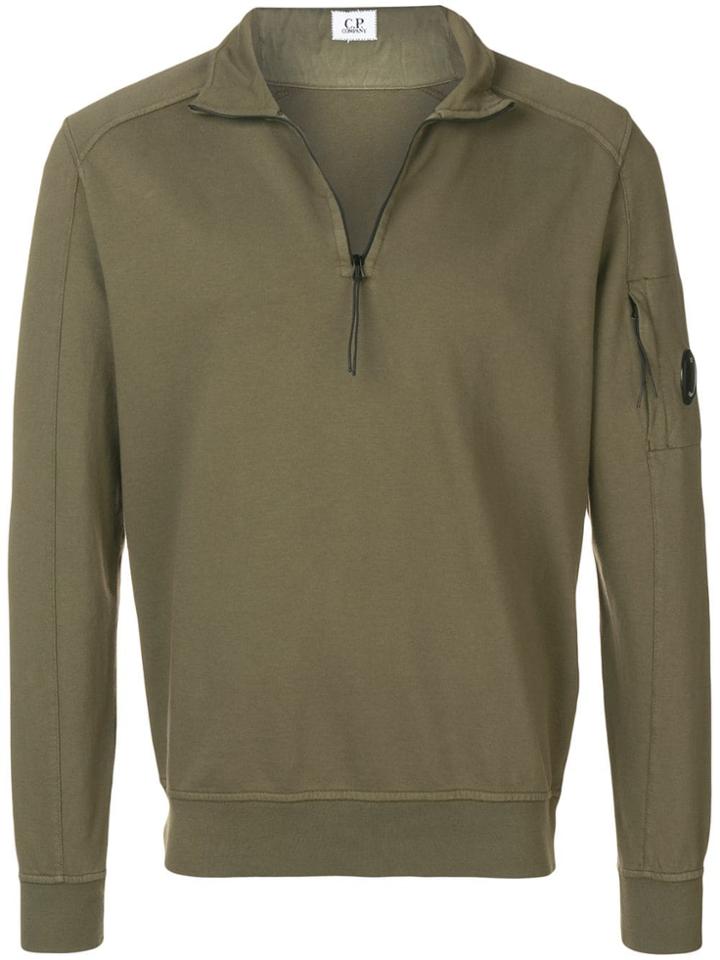 Cp Company Half Zip Sweatshirt - Green