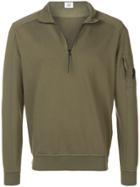 Cp Company Half Zip Sweatshirt - Green