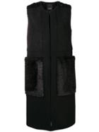 Pinko Panelled Sleeveless Coat - Black