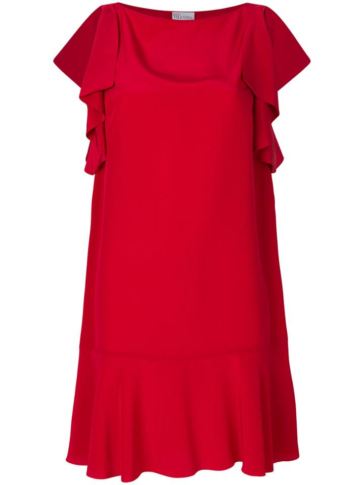 Red Valentino Draped Sleeve Mini Dress
