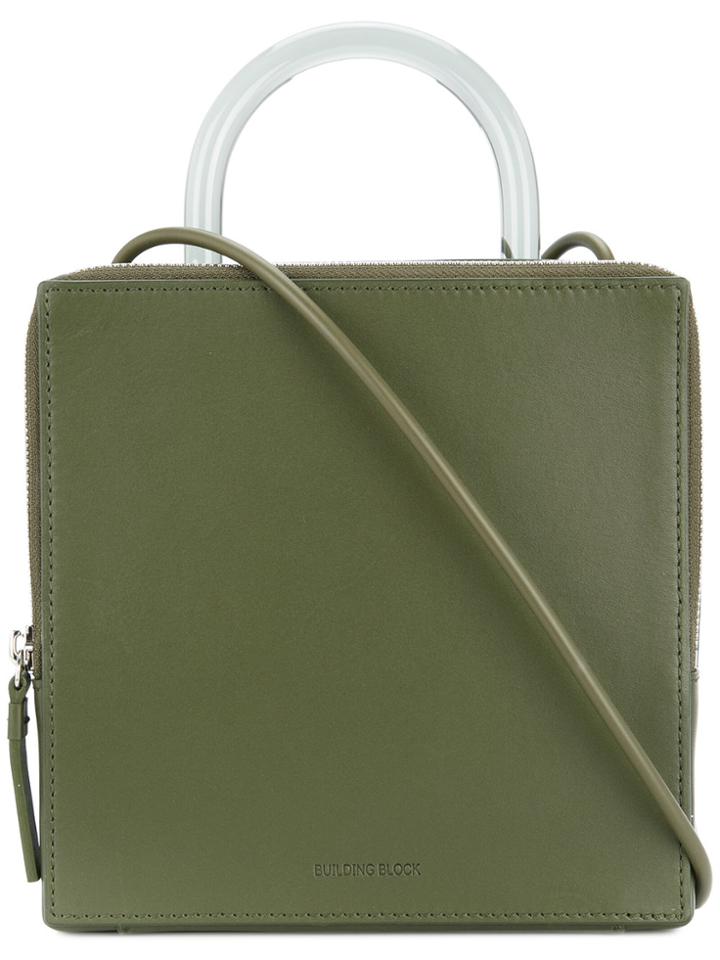 Building Block Box Shoulder Bag - Green