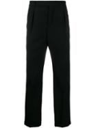 Saint Laurent Cuffed Tailored Trousers - Black