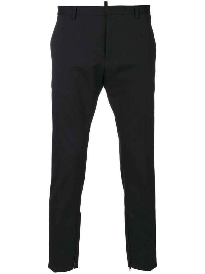 Dsquared2 - Formal Cropped Trousers - Men - Spandex/elastane/virgin Wool - 48, Black, Spandex/elastane/virgin Wool