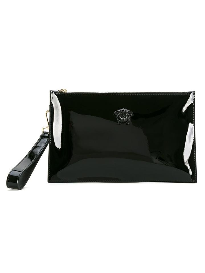 Versace Versace Dp8e944dptnt Knjoc Leather/fur/exotic Skins->calf Leather, Women's, Black
