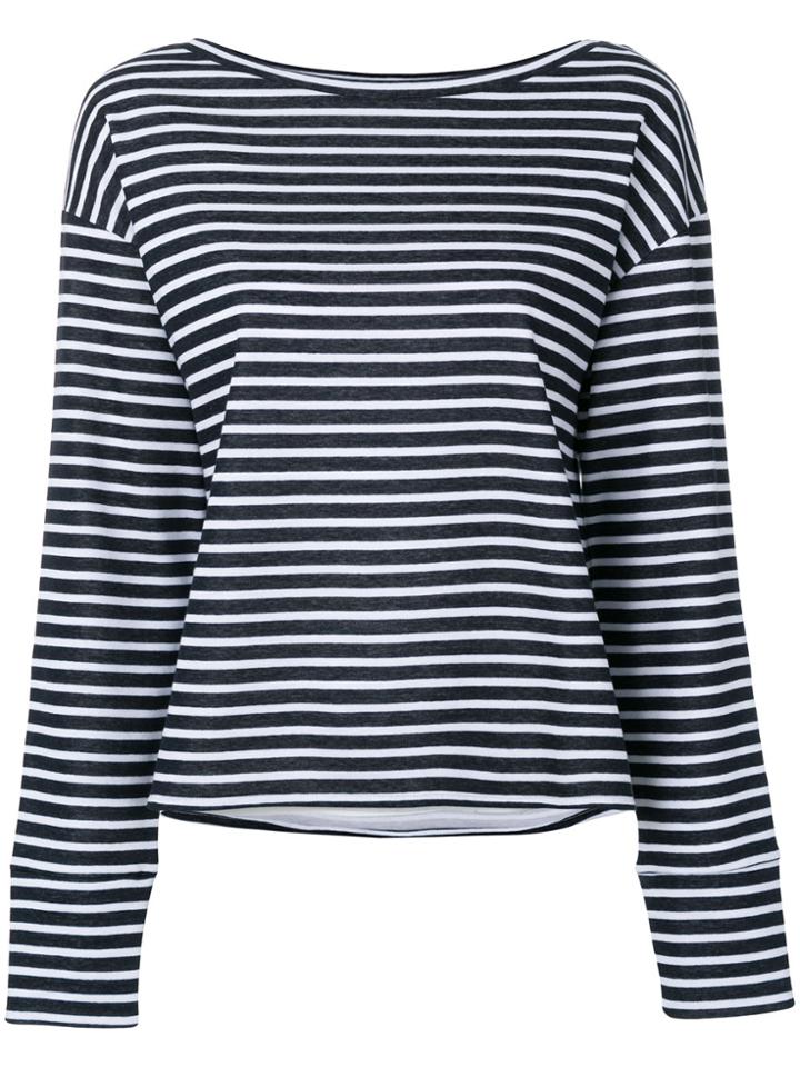 Eleventy Striped Round Neck Jumper - Blue
