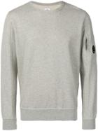 Cp Company Logo Patch Sweatshirt - Grey