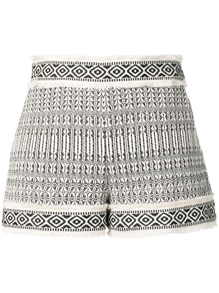 Twin-set Geometric Pattern Shorts - White
