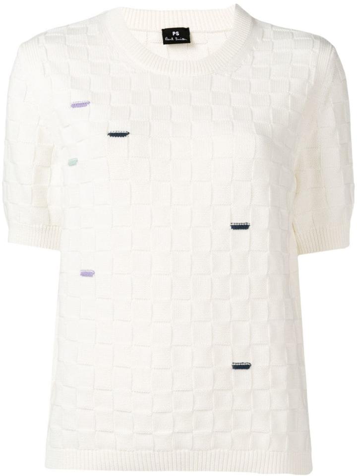 Ps Paul Smith White Knit Top
