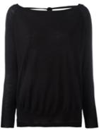 P.a.r.o.s.h. Open-back Sweater, Women's, Size: Xs, Black, Cashmere