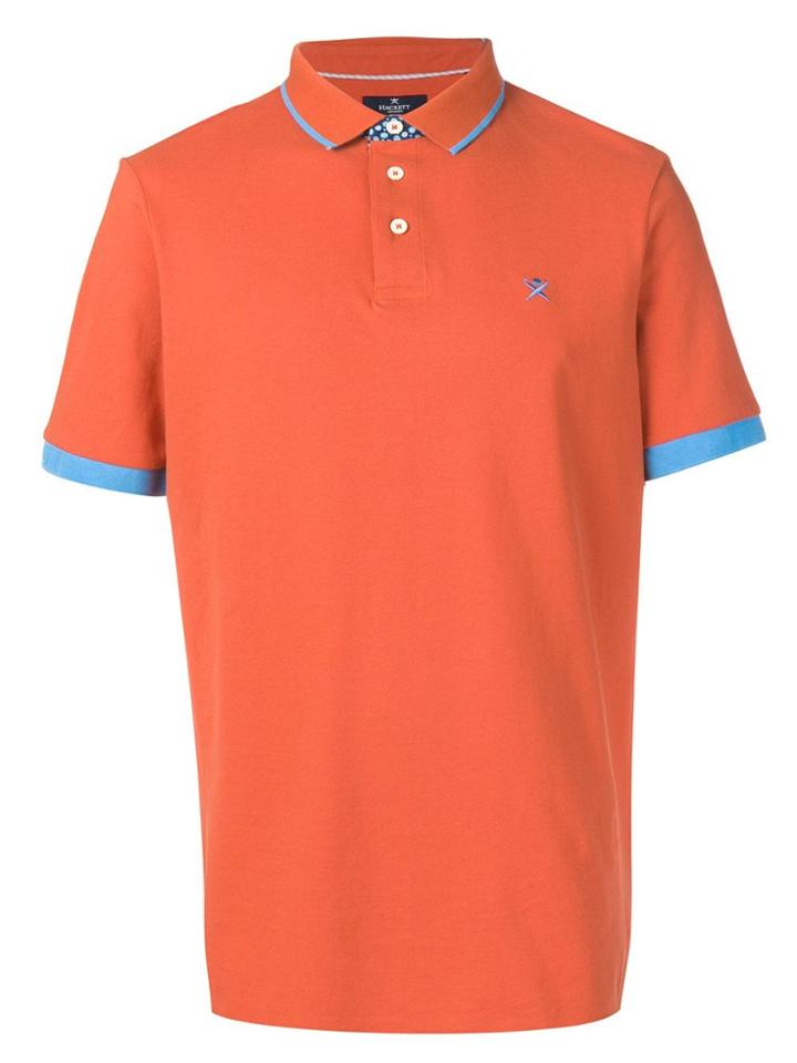 Hackett Contrast Trim Polo Shirt - Orange