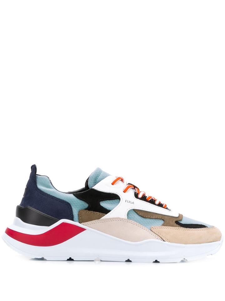 D.a.t.e. Chunky Sole Panelled Sneakers - Blue