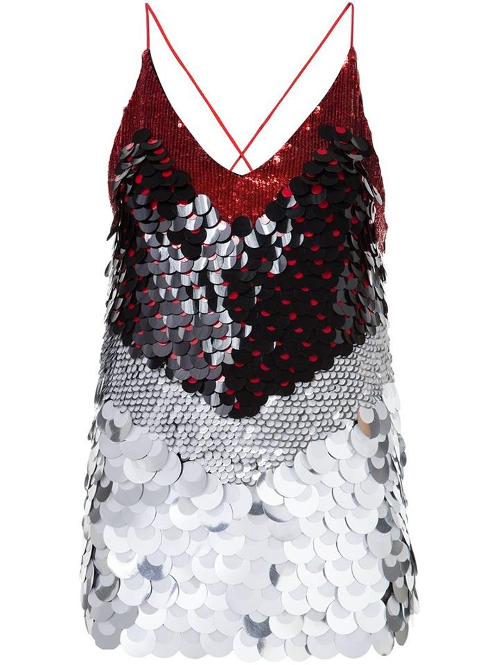 Altuzarra Sequinned Colour Block Top