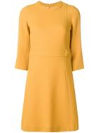 L'autre Chose Buttoned Shift Dress - Yellow & Orange