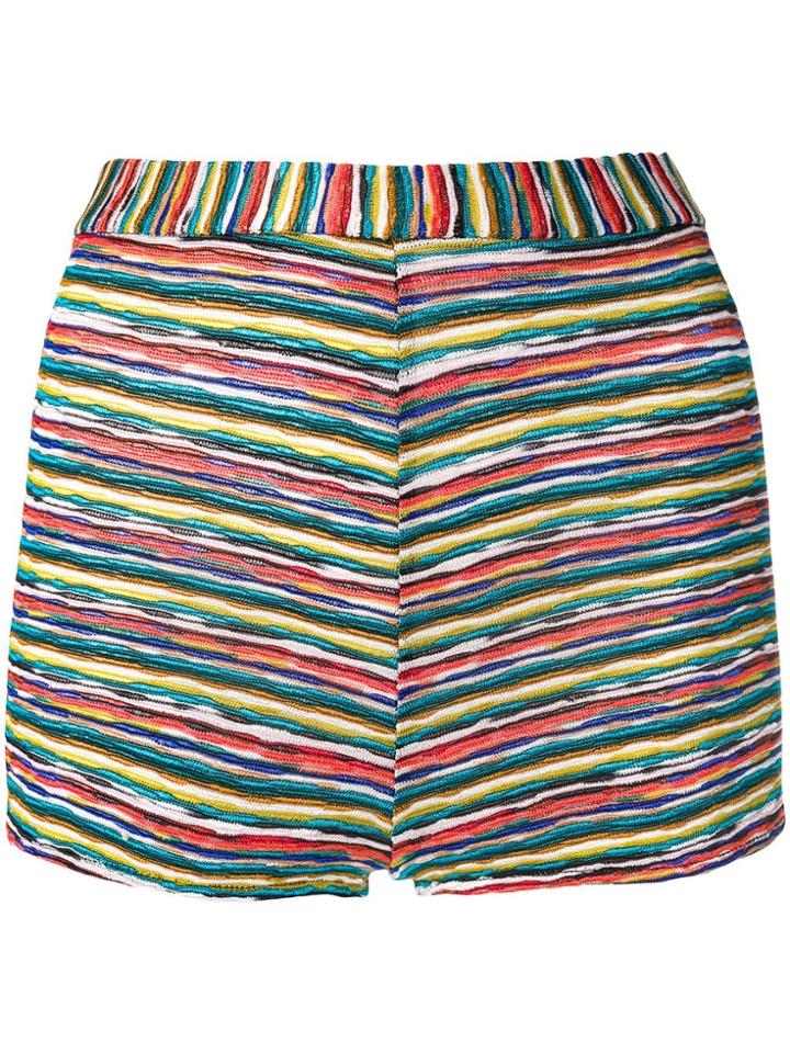 Missoni Woven Striped Shorts - White