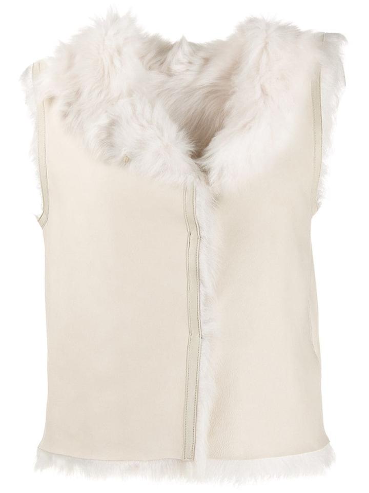 Joseph Lambskin Gilet - White