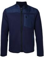 Kent & Curwen Contrast Panel Zip Cardigan - Blue