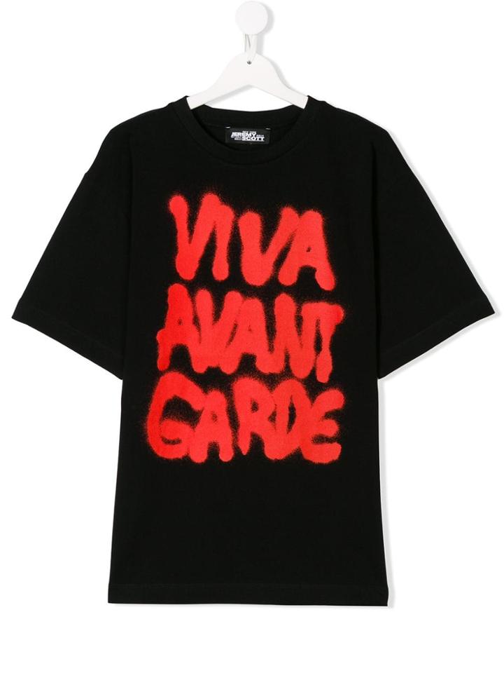 Jeremy Scott Junior Slogan T-shirt - Black