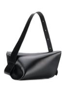 Venczel Buckle Embellished Shoulder Bag - Black