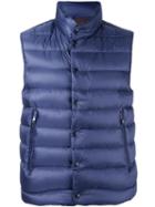 Moncler 'drancy' Padded Gilet, Men's, Size: 2, Blue, Feather Down/polyamide