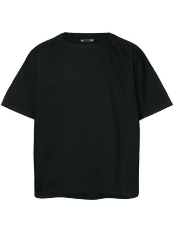 Clane Homme Oversize Collarless Shirt - Black