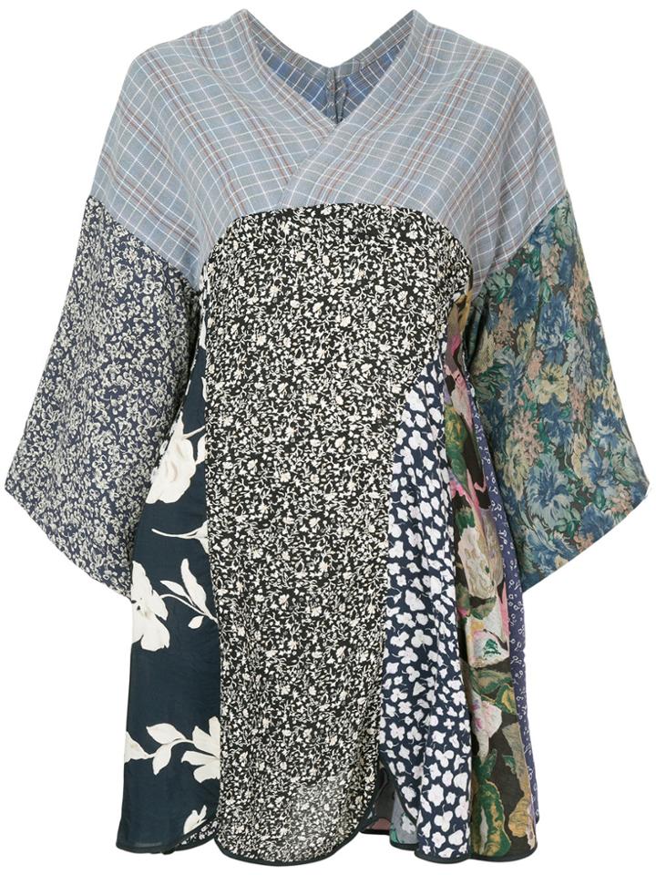 Yeah Right! Patchwork Mini Dress - Multicolour