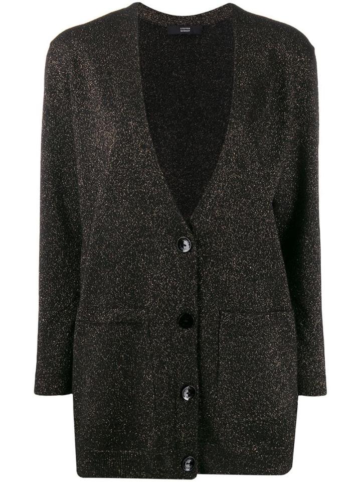 Steffen Schraut Deep V-neck Cardigan - Black