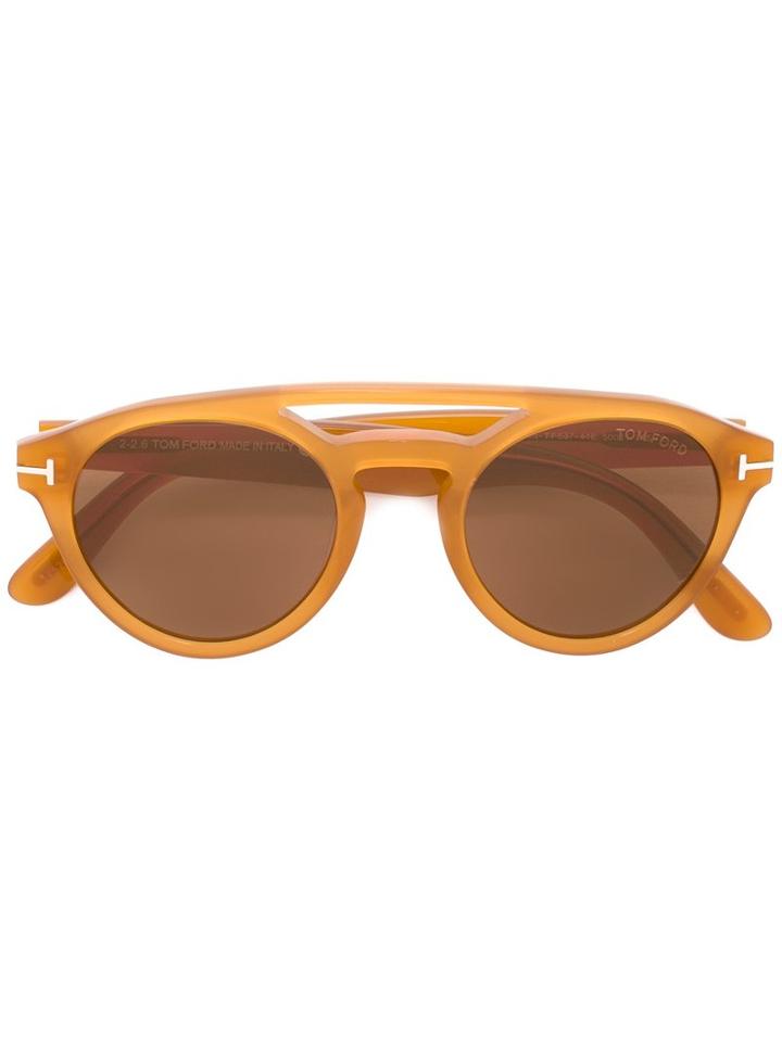 Tom Ford Eyewear - Clint Sunglasses - Unisex - Acetate - 50, Yellow/orange, Acetate