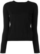Red Valentino Round Neck Sweater, Women's, Size: Xs, Blue, Silk/polyamide/cashmere