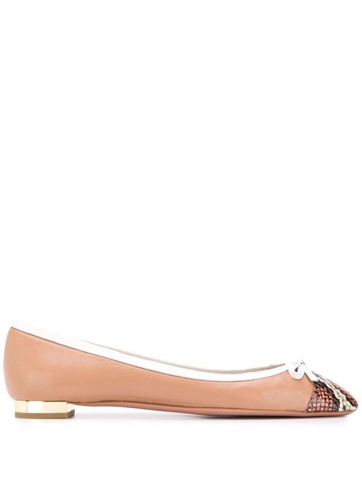 Aquazzura Moss Ballerinas - Neutrals