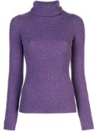 Nili Lotan Ribbed Knit Sweatshirt - Purple