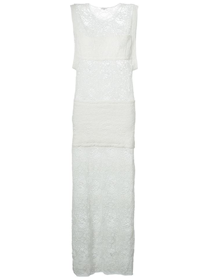 Iro Long Open Knit Dress, Women's, Size: 40, White, Cotton/polyamide/viscose/silk