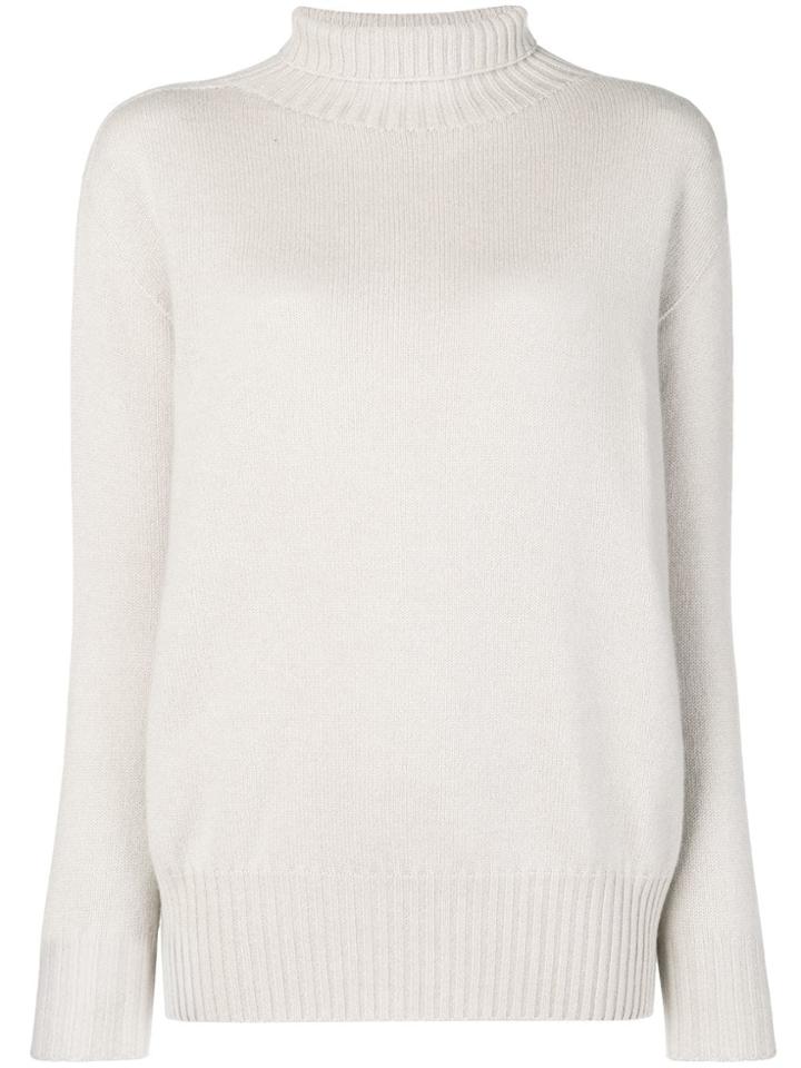 's Max Mara Turtle-neck Fitted Sweater - Neutrals