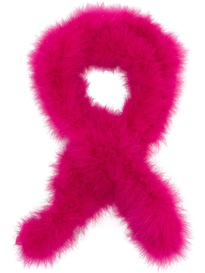 Balenciaga Boa Scarf - Pink & Purple