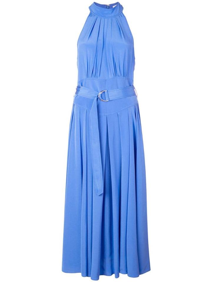 Diane Von Furstenberg Crepe De Chine Halterneck Dress - Blue
