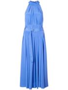 Diane Von Furstenberg Crepe De Chine Halterneck Dress - Blue