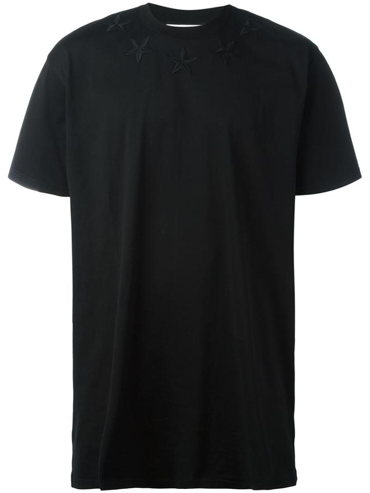 Givenchy Columbian-fit Star Embroidered T-shirt, Men's, Size: Xs, Black, Cotton/polyester