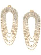 Silvia Gnecchi Multi Crystal Oversized Earrings - Yellow