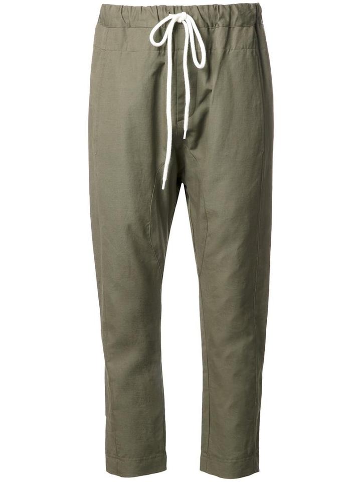 Bassike Relaxed Fit Trousers, Women's, Size: 8, Green, Cotton/linen/flax