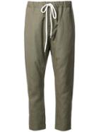 Bassike Relaxed Fit Trousers, Women's, Size: 8, Green, Cotton/linen/flax