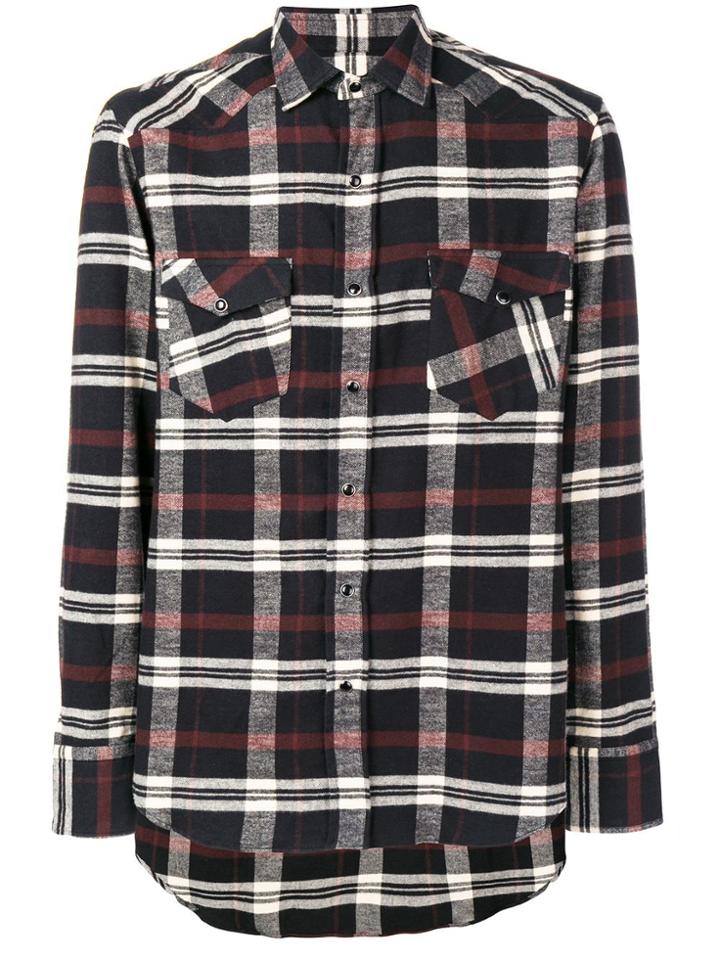 Salvatore Piccolo Check Printed Shirt - Black