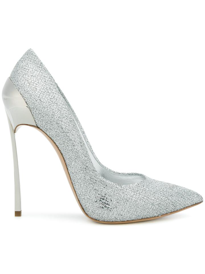 Casadei Techno Blade Glittered Pumps - Metallic