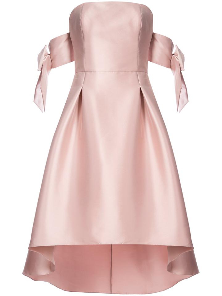 Sachin & Babi Vani Satin Off-the-shoulder Dress - Pink & Purple