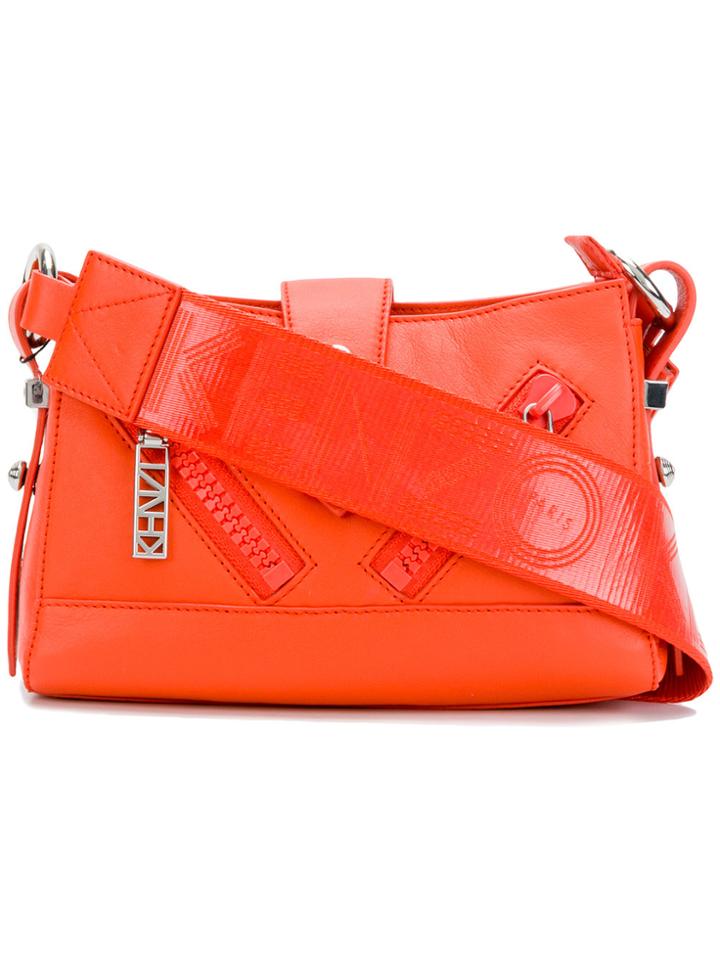 Kenzo Zipped Fastened Crossbody Bag - Yellow & Orange