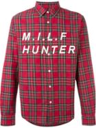 Soulland 'milf' Checked Shirt, Men's, Size: Medium, Red, Cotton