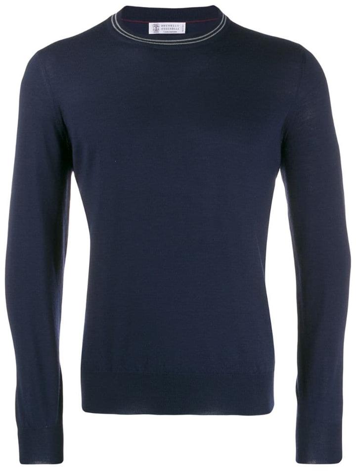 Brunello Cucinelli Long Sleeved Sweater - Blue