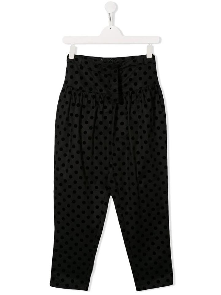 Stella Mccartney Kids Teen Polka Dot Trousers - Black